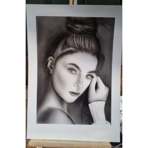 Een airbrush portret maakt het levensecht.